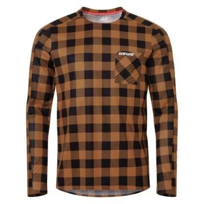 USWE Flannel Long Sleeve Lightweight Off-Road Jersey Bronze - Large