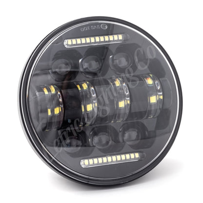 Letric Lighting 5.75in LED Black Diez 10-LED Headlight Dual Horizontal DRL