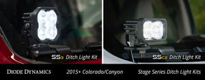 Diode Dynamics 15-21 Colorado/Canyon SS3 LED Ditch Light Kit - Sport Yellow Combo