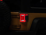 Raxiom 07-18 Jeep Wrangler JK Axial Series JL Style LED Tail Lights- BlkHousing- Red Lens