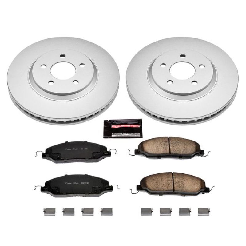 Power Stop 05-10 Ford Mustang Front Z17 Evolution Geomet Coated Brake Kit