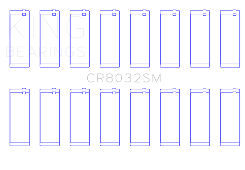 King Engine Bearings Chrysler 345/ 370 16V (Size 1.0) Connecting Rod Bearing Set