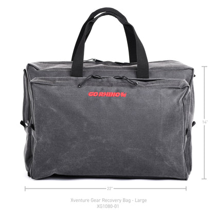 Go Rhino XVenture Gear Bag - Large (13x14x22in. Closed) 12oz Waxed Canvas - Black