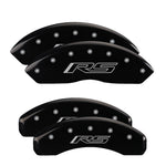 MGP 4 Caliper Covers Engraved Front & Rear Gen 5/RS Black finish silver ch