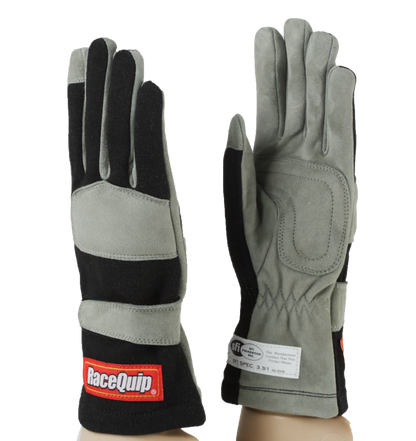 RaceQuip Black 1-Layer SFI-1 Glove - Medium
