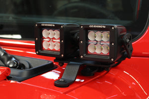 Go Rhino 18-20 Jeep Wrangler JL/JLU/Gladiator JT Light Mount - Two 3in Cubes