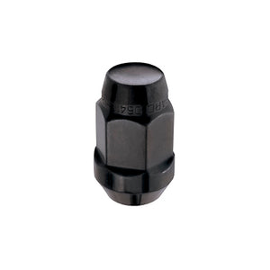 McGard Hex Lug Nut (Cone Seat Bulge Style) M14X1.5 / 22mm Hex / 1.635in. Length (4-Pack) - Black