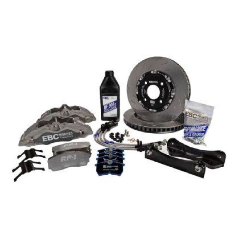 EBC Racing 92-00 BMW M3 E36 (Meyle) 3.0L Anodized Apollo-4 Calipers 330mm Rotors Front Big Brake Kit