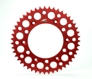 Renthal 96-04 Honda XR 400R Rear Grooved Sprocket - Red 520-47P Teeth