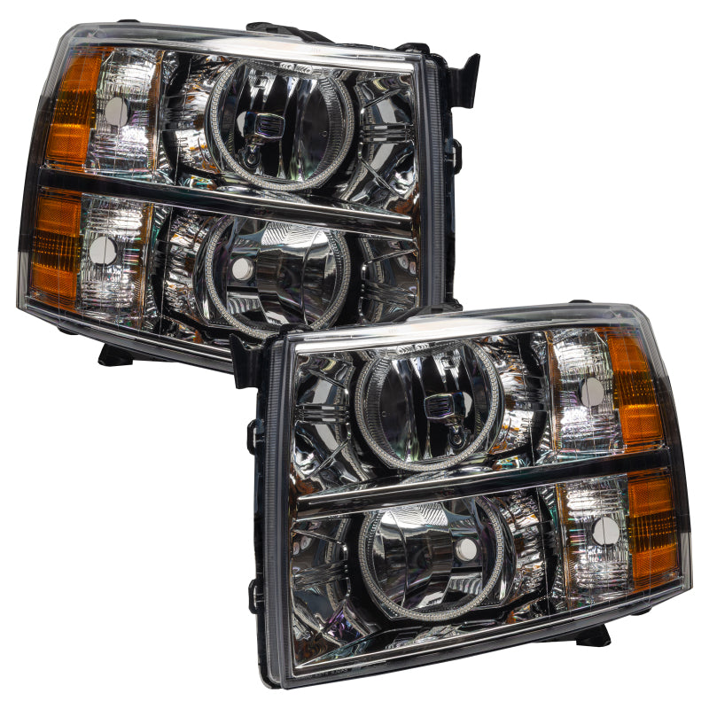 Oracle Lighting 07-13 Chevrolet Silverado Pre-Assembled LED Halo Headlights - Blue