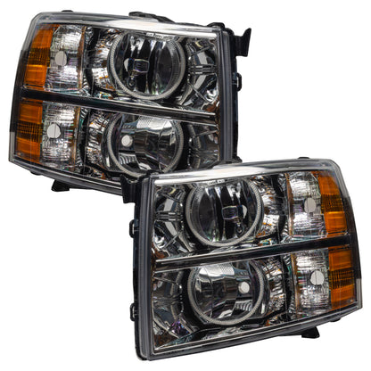 Oracle Lighting 07-13 Chevrolet Silverado Pre-Assembled LED Halo Headlights - Blue