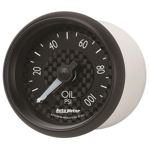 Autometer GT Series 52mm Mechanical 0-100 psi Oil Pressure Gauge