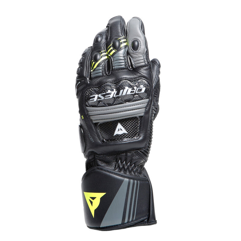 Dainese Druid 4 Leather Gloves Charcoal Gray/Fluorescent Yellow - 3XL