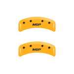 MGP 4 Caliper Covers Engraved Front & Rear MGP Yellow Finish Black Char 1988 Chevrolet Corvette