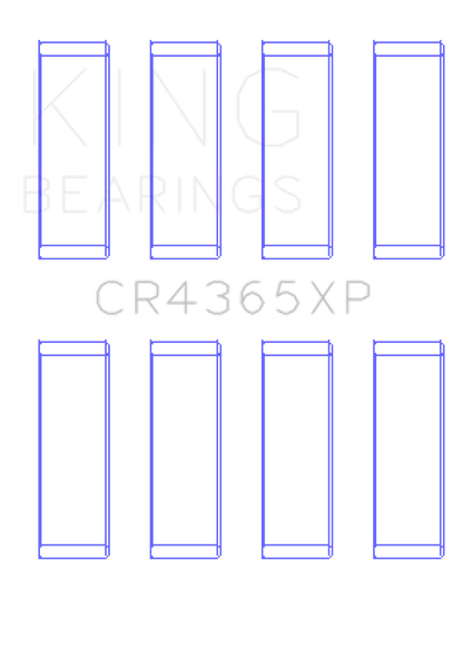 King Engine Bearings Ford Zetec S/Ecoboost 1.6 (Size .026) Connecting Rod Bearing Set of 6