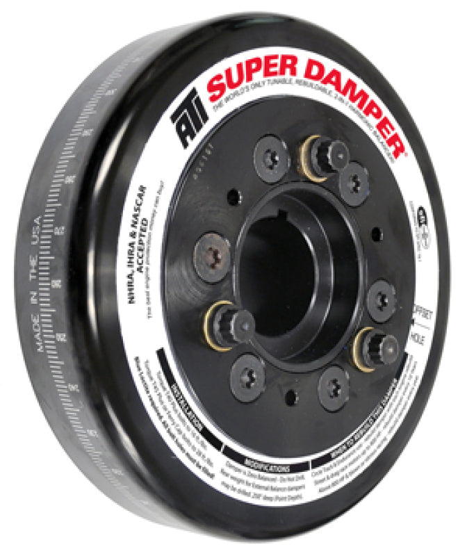 ATI Damper - 7.074in - Steel - Chevy SB - w/BB 1.60 Snout - C-Bore Front - w/2nd 1/4 Keyway - 3 Ring