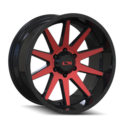 ION Type 143 20x9 / 8x170 BP / 18mm Offset / 125.2mm Hub Gloss Black/Red Machined Wheel