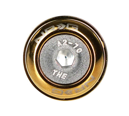 NRG Fender Washer Kit w/ Rivets For Plastic (Chrome Gold) - Set of 10