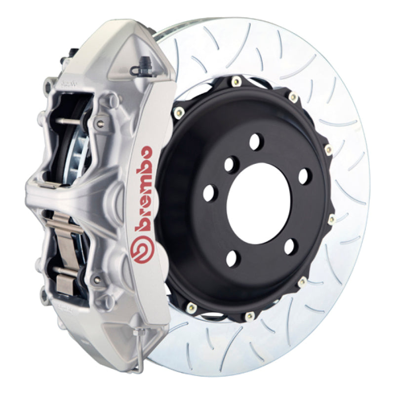 Brembo 09-11 997.2 C4 (Excl PCCB) Fr GT BBK 6Pis Cast 380x32 2pc Rotor Slotted Type3-Silver