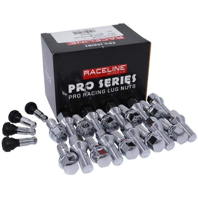 Raceline 14x1.5 1.1in Chrome Lug Bolts (Set of 20)