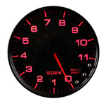 Autometer Spek-Pro Gauge Tachometer 5in 11K Rpm W/Shift Light & Peak Mem Black/Black