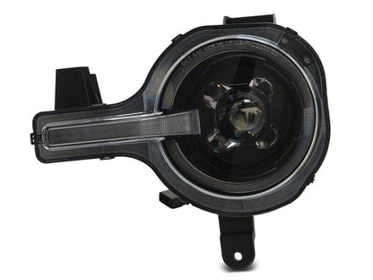 Raxiom 21-26 Ford Bronco LED Halo Headlights with Amber Backlight- Black Housing- Clear Lens