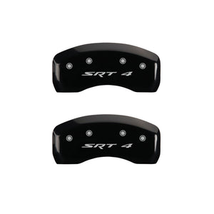 MGP 4 Caliper Covers Engraved Front & Rear SRT4 Black finish silver ch