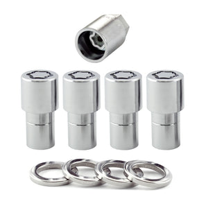 McGard Wheel Lock Nut Set - 4pk. (Long Shank Seat) 1/2-20 / 13/16 Hex / 1.75in. Length - Chrome