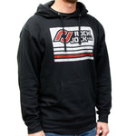 RockJock Hoodie Sweatshirt w/ Distressed Logo Black XXL Print on Front