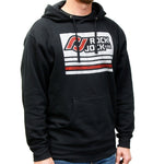 RockJock Hoodie Sweatshirt w/ Distressed Logo Black XL Print on Front