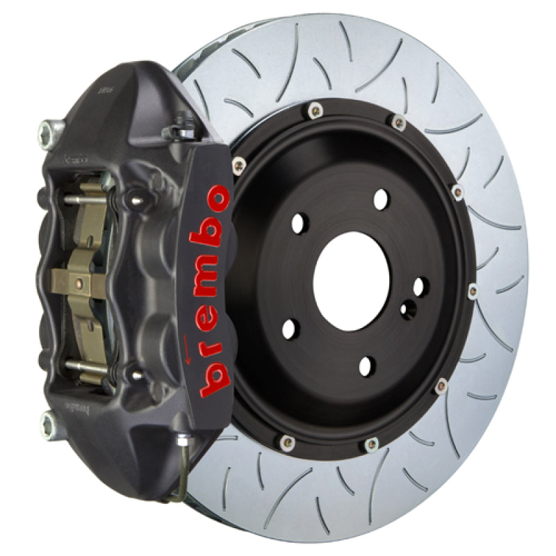 Brembo 06-13 Corvette Z06 Excl CC Brakes Rr GTS BBK 4Pist Cast 345x28 2pc Rotor Slot Type3-Black HA