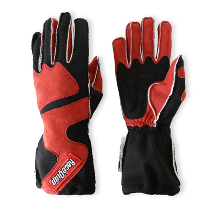 RaceQuip SFI-5 Red/Black Medium Outseam w/ Closure Glove