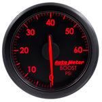 Autometer Airdrive 2-1/6in Boost Gauge 0-60 PSI - Black