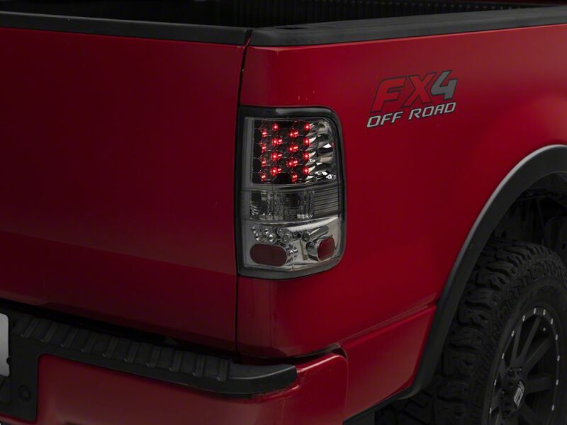 Raxiom 04-08 Ford F-150 Styleside LED Tail Lights- Chrome Housing- Smoked Lens