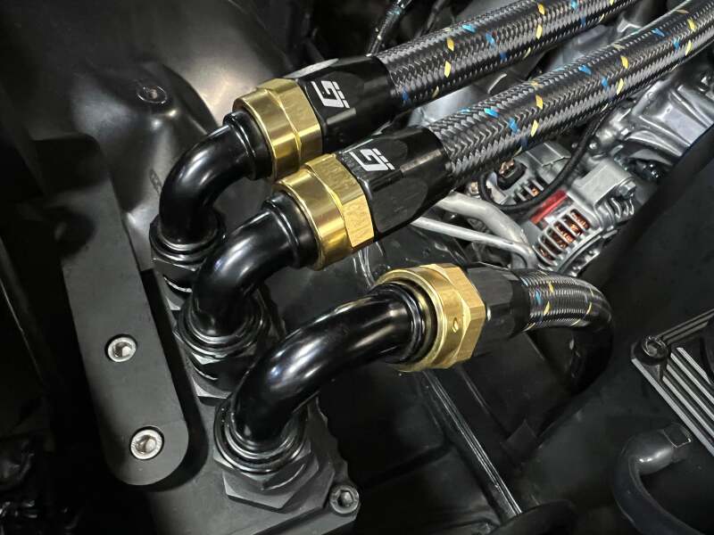 GReddy AN10 60 DEGREE HOSE END SWIVEL BLACK/GOLD ANODIZED