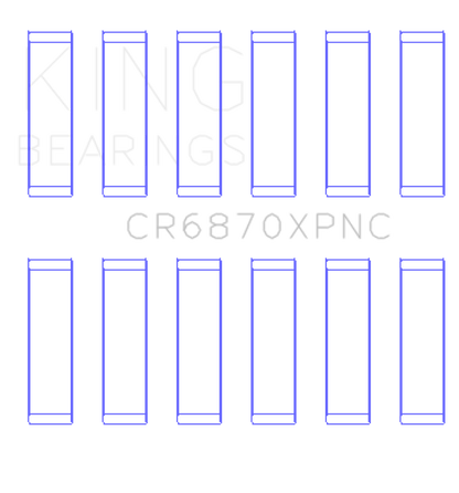 King Engine Bearings Nissan VR38DETT pMaxKote Performance Con Rod Bearing Set - Size STDX
