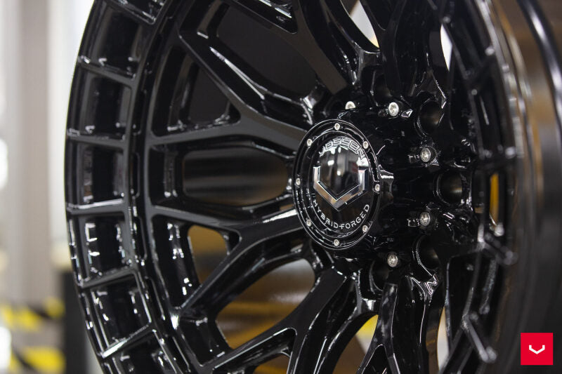 Vossen Hybrid Forged 8 Lug Cap - Gloss Black / Chrome V