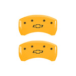 MGP 4 Caliper Covers Engraved Front & Rear Bowtie Yellow Finish Black Char 2000 Chevrolet Camaro