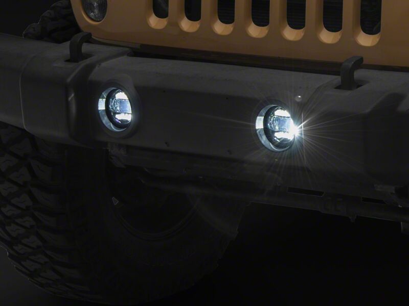 Raxiom 07-18 Jeep Wrangler JK Axial Series LED Angel Eye Fog Lights- Amber and White