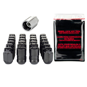 McGard 6 Lug Hex Install Kit w/Locks (Cone Seat Nut) 1/2-20 / 13/16 Hex / 1.5in. Length - Black