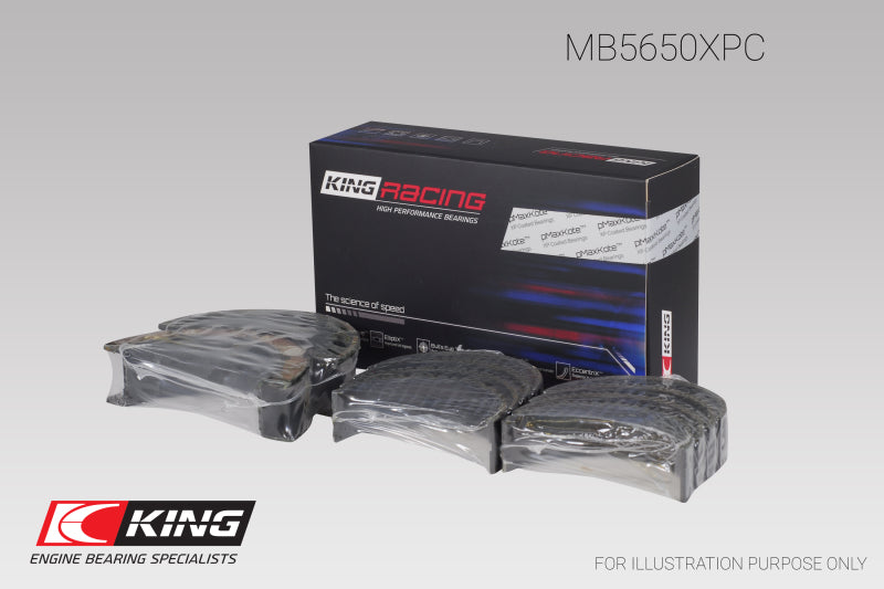 King Engine Bearings Ford 370/ 429/ 460 16V OHV (Size .001) pMaxKote Coated Main Bearing Set