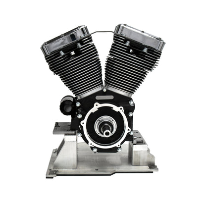 S&S Cycle 07-16 Touring Models T124 T-Series Long Block - Wrinkle Black