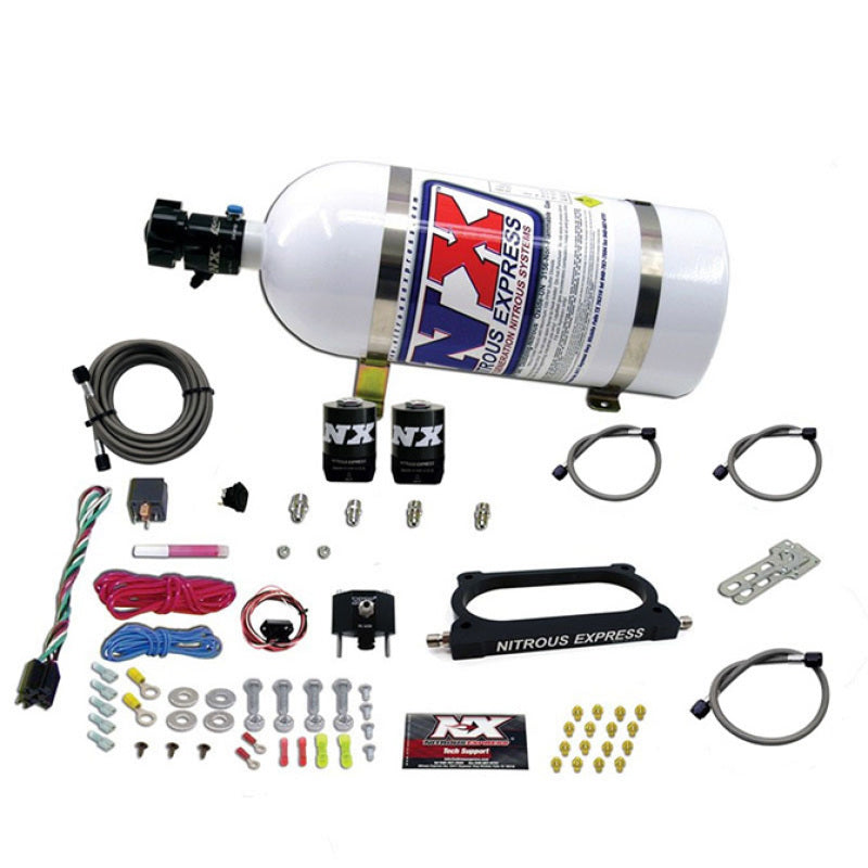 Nitrous Express 07-14 Ford Mustang GT500 Nitrous Plate Kit (50-250HP) w/10lb Bottle