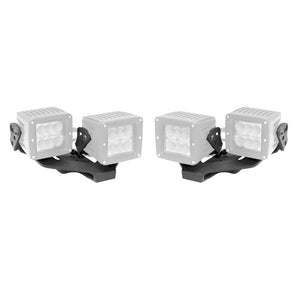 Go Rhino 18-20 Jeep Wrangler JL/JLU/Gladiator JT Light Mount - Two 3in Cubes