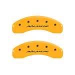 MGP 4 Caliper Covers Engraved Front & Rear Avalanche Yellow Finish Black Char 2001 Chevrolet Tahoe