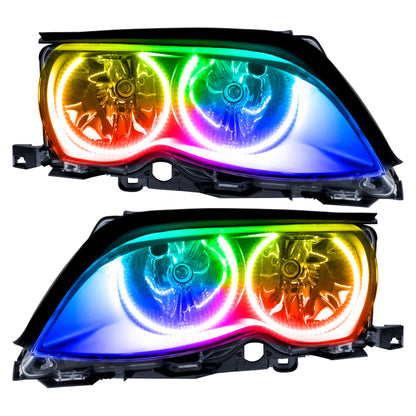Oracle 02-05 BMW 3 Series SMD HL - Black - ColorSHIFT w/o Controller