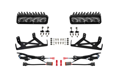 Diode Dynamics 2020-2022 Ford F-250 Super Duty F250 Fog SS6 Pro LED Kit White 6000K