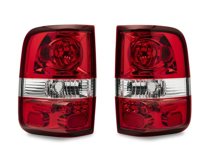 Raxiom 04-08 Ford F-150 Styleside OEM Style Tail Lights- Chrome Housing- Red Lens