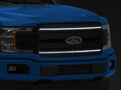 Raxiom 18-20 Ford F-150 CXR Series LED Upper Replacement Grille with White DRL- Black