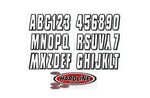 Hardline Boat Lettering Registration Kit 3 in. - 320 Transparent Clear/Black